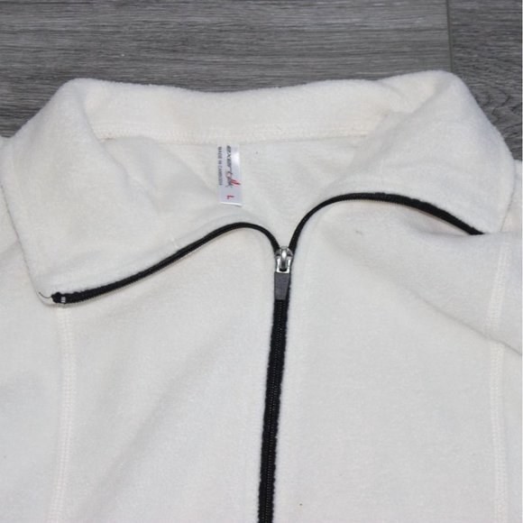 Exertek Womens Fleece Sweatshirt/Jacket With Pockets-Cream-Size Large-GUC - Picture 2 of 7